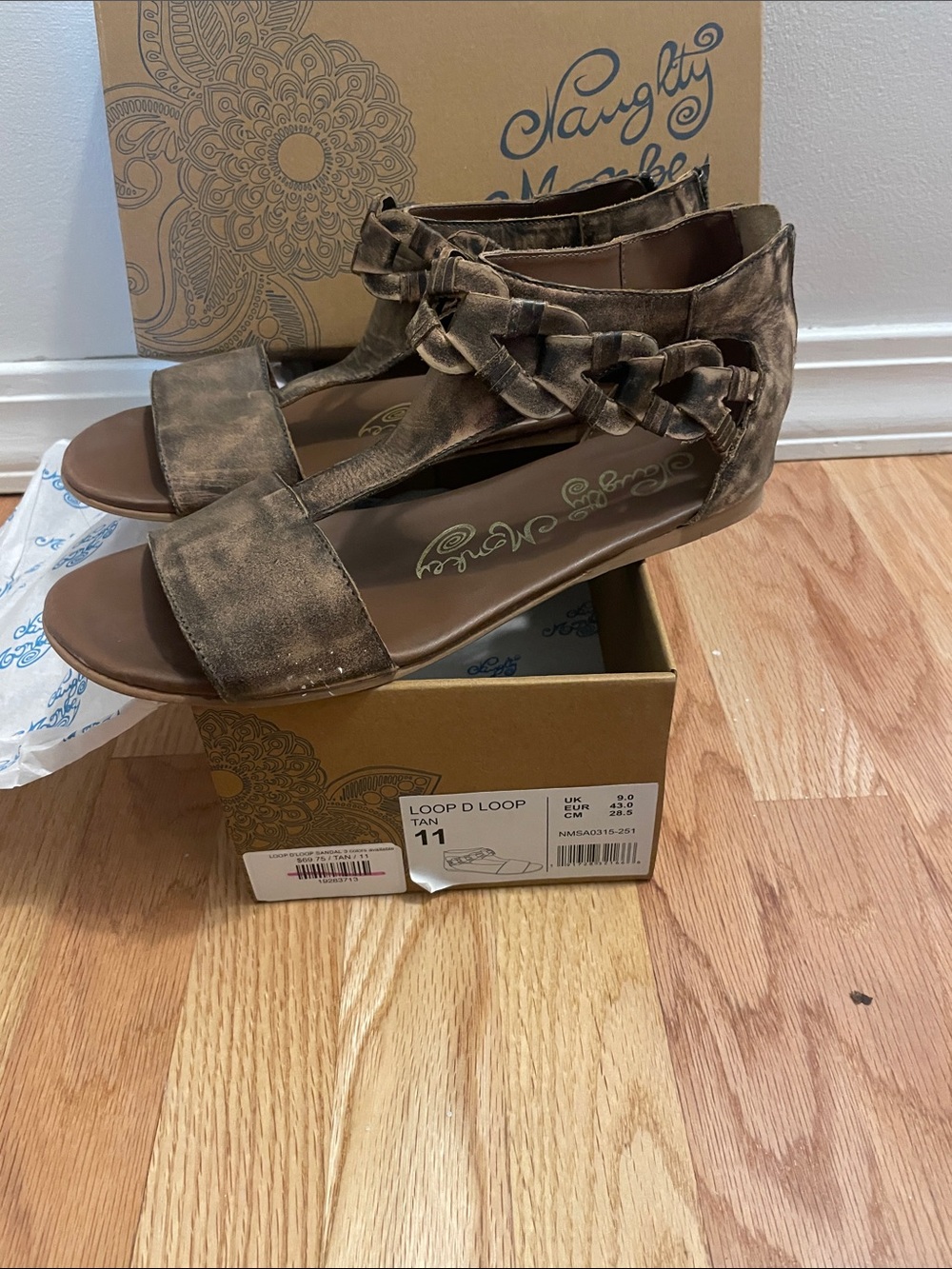 naughty monkey Tan Braided Gladiator Sandal